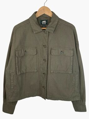 ROOTS Utility Cargo Military Jacket - Army Green - Size S